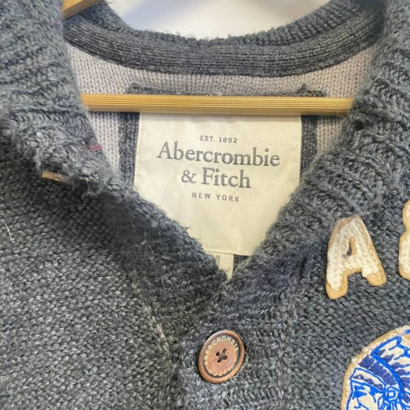 Vintage Abercrombie & Fitch Wool Blend Sweater Jacket - Picture 3 of 11